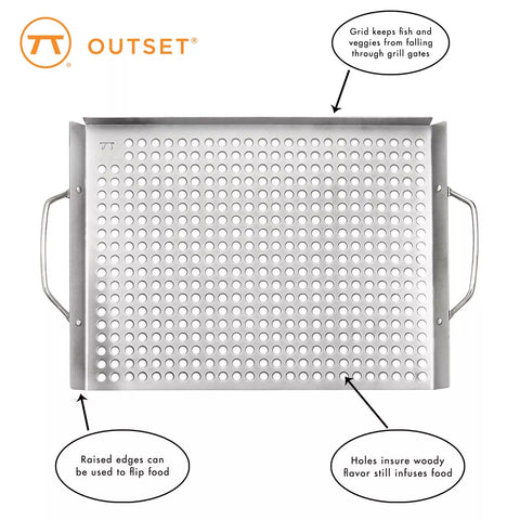 Outset Stainless Steel Grill Topper Grid, 11" x 17"