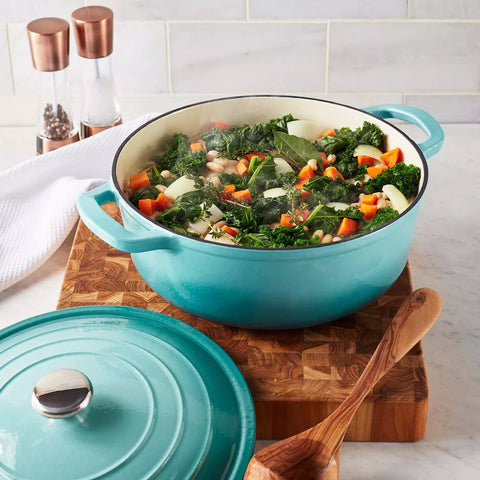 Sur La Table Enameled Cast Iron Round Wide Dutch Oven, 7 qt.