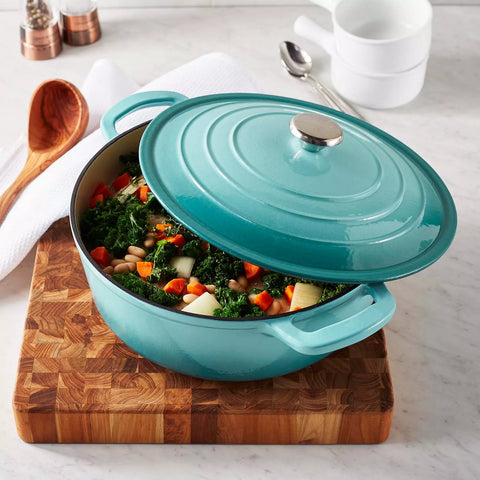 Sur La Table Enameled Cast Iron Round Wide Dutch Oven, 7 qt.