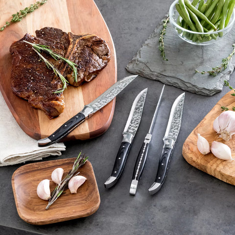 French Home Grande Connoisseur Laguiole Steak Knives, Set of 4
