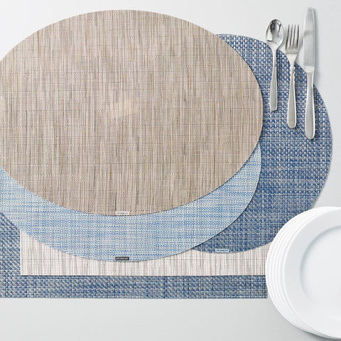 Chilewich Mini Basketweave Oval Placemat, 14" x 19.25"