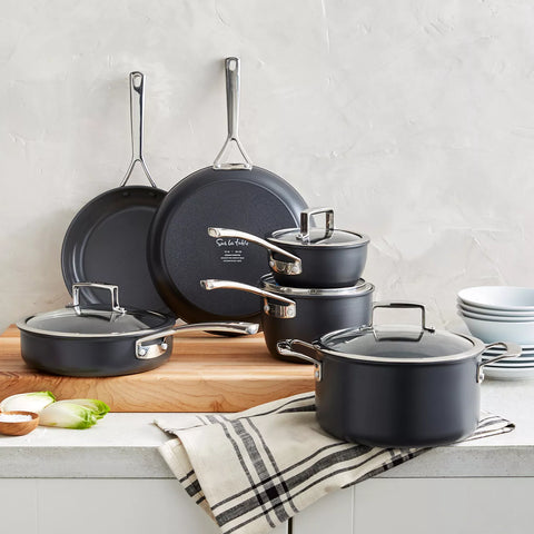 Sur La Table Classic Hard Anodized Ceramic Nonstick 10-Piece Cookware Set