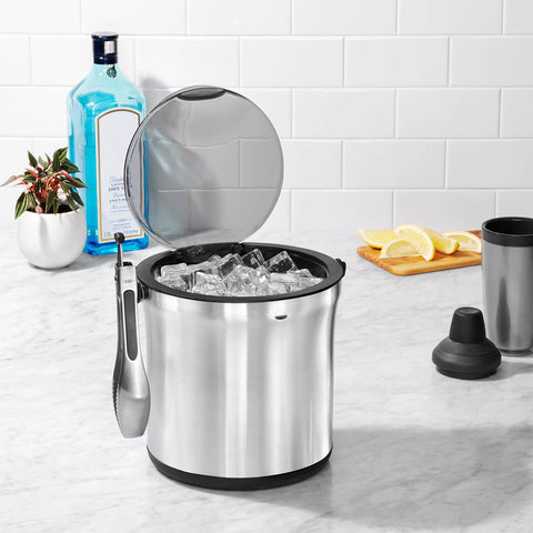 OXO Steel Ice Bucket & Tong Set