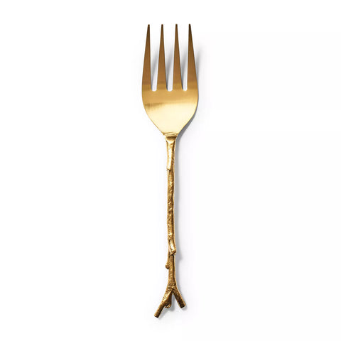 Sur La Table Gold Twig Serving Fork