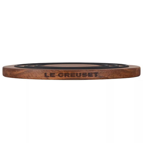 Le Creuset 8" Wood Magnetic Trivet with Silicone Rings