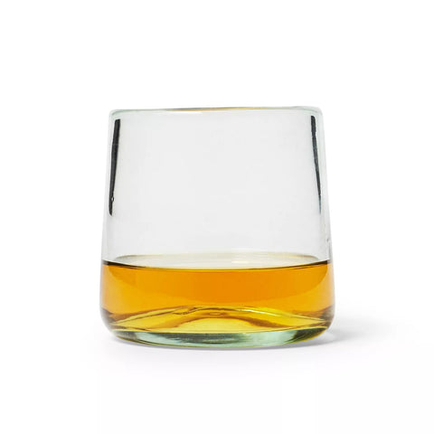 Sur La Table Recycled Green Double Old-Fashioned Glass