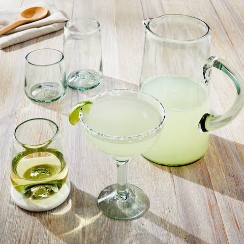 Sur La Table Recycled Green Double Old-Fashioned Glass