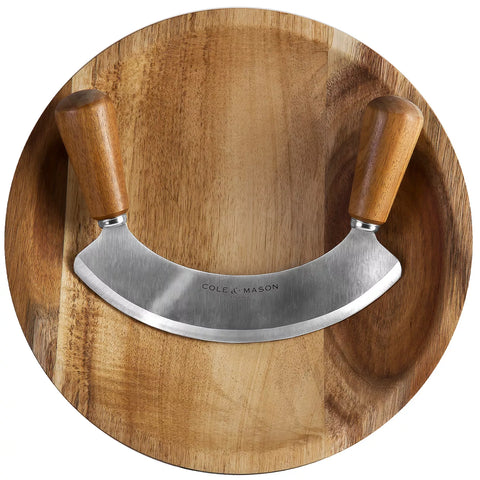 Cole & Mason Ashden Mezzaluna with Acacia Wood Board
