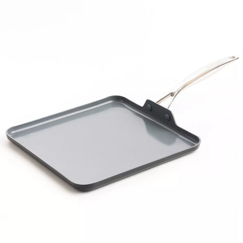 GreenPan Valencia Pro Ceramic Nonstick Square Griddle, 11"