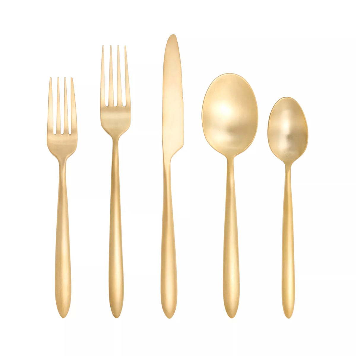Fortessa Gold Brushed Velo Flatware Set, 20-Piece Set