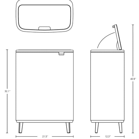 Brabantia Bo Touch Top Hi Can, 60 L