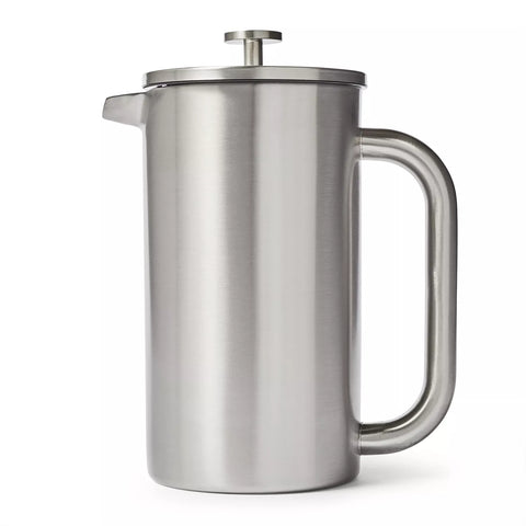 Sur La Table Double-Wall Stainless Steel French Press, 8 Cup