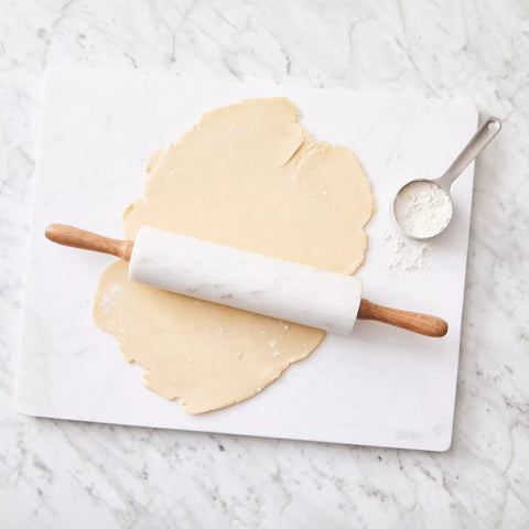 Sur La Table Marble Rolling Pin with Wooden Handles