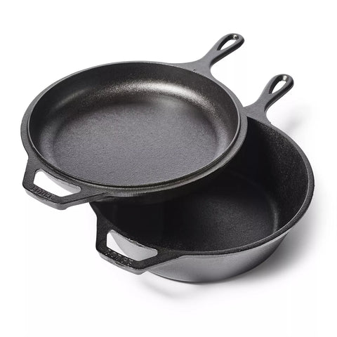 Lodge Wanderlust Seasoned Cast Iron Cabin Combo Cooker, 3.2 Qt.