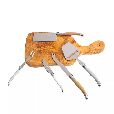 French Home Laguiole 5-Piece Cheese Knife Set