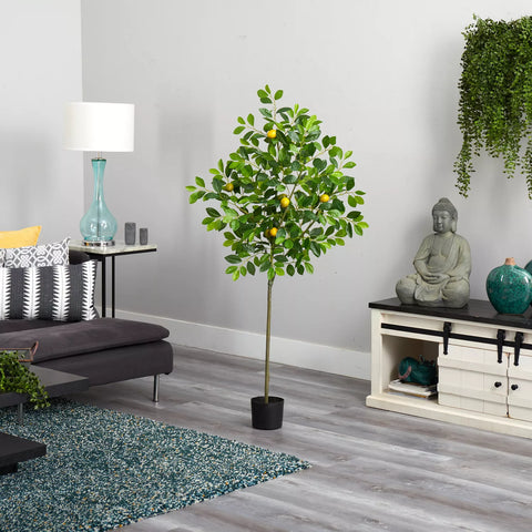 Nearly Natural Lemon Silk Tree, 61"