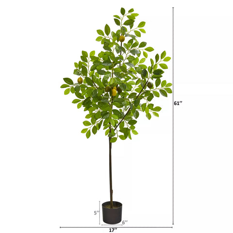 Nearly Natural Lemon Silk Tree, 61"