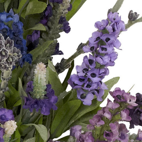 Nearly Natural Faux Lavender Wreath, 20"