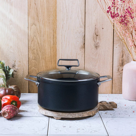 Cristel Castel Pro Ultralu Nonstick Stewpot with Lid, 5.5 Qt.