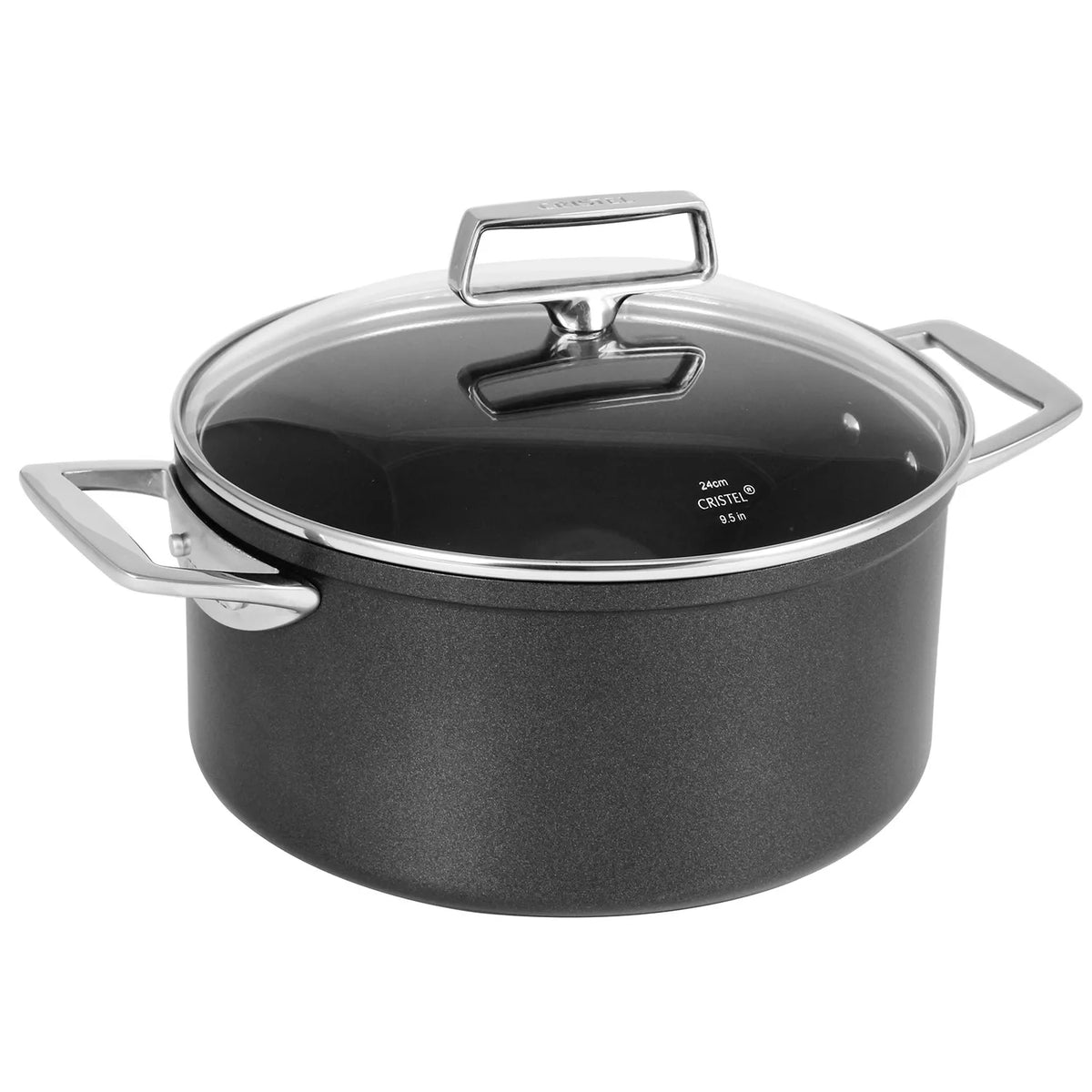 Cristel Castel Pro Ultralu Nonstick Stewpot with Lid, 5.5 Qt.