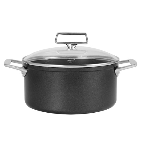 Cristel Castel Pro Ultralu Nonstick Stewpot with Lid, 5.5 Qt.