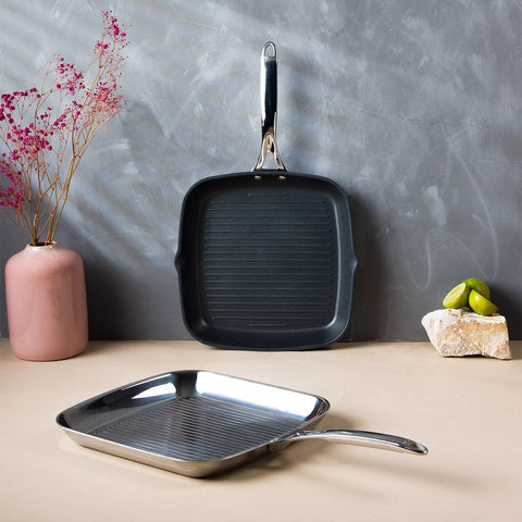 Cristel Castel Pro Ultralu Nonstick Grill Pan, 11"
