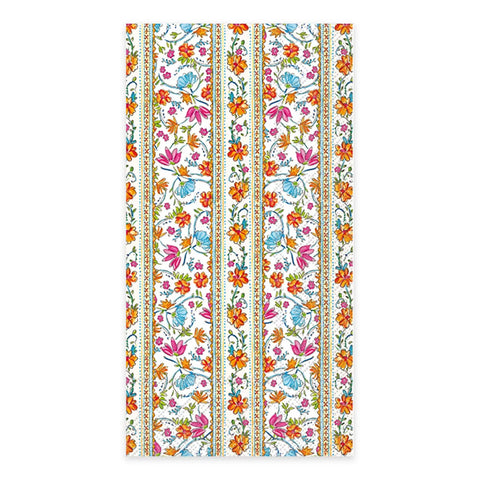 Boston International Block Print Floral Guest Napkins, Set of 15