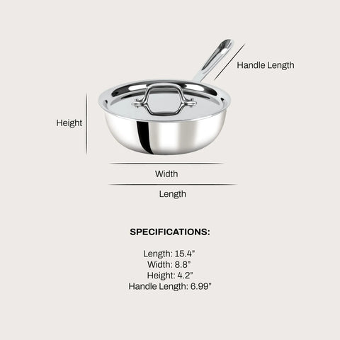 All-Clad D3 Stainless Steel Saucier