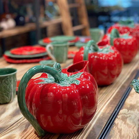 Bordallo Pinheiro Tomato Pitcher, 95 oz.