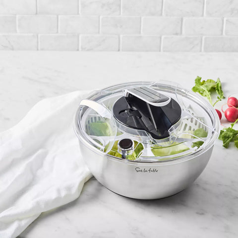 Sur La Table Stainless Steel Salad Spinner