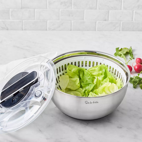 Sur La Table Stainless Steel Salad Spinner