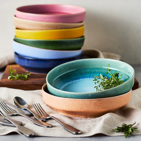 Sur La Table Lucent Reactive Glaze Pasta Bowl