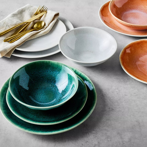 Sur La Table Cloud Emerald Dinner Plate
