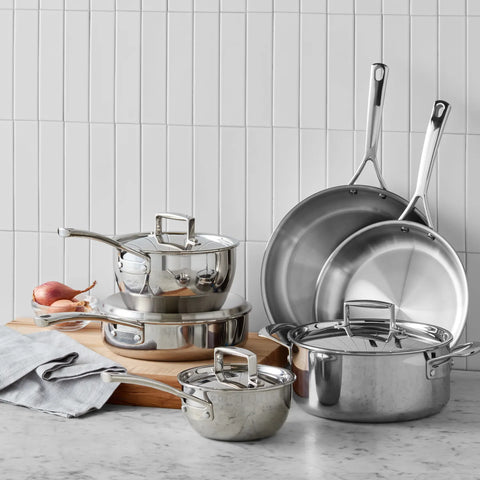 Sur La Table Classic 5-Ply Stainless Steel 10-Piece Cookware Set