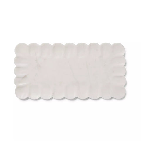 Sur La Table Rectangular White Marble Platter