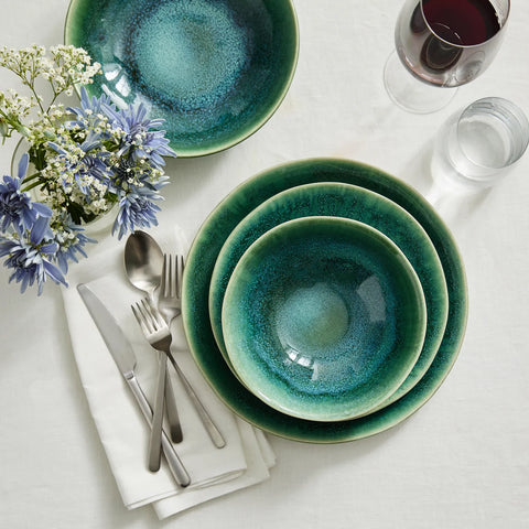Sur La Table Cloud Emerald Dinner Plate