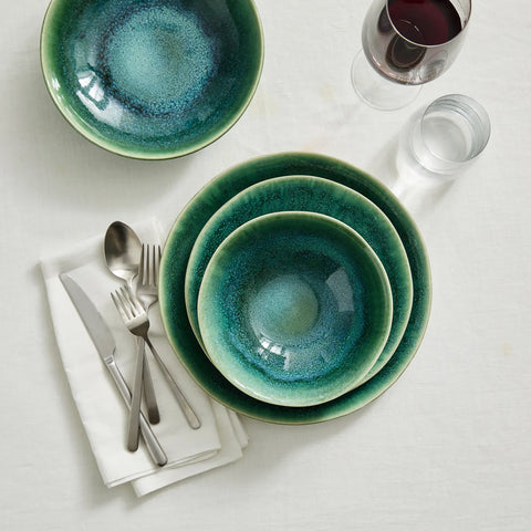 Sur La Table Cloud Emerald Dinner Plate