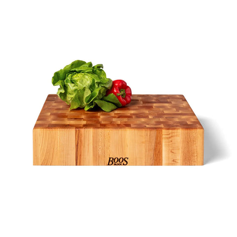 John Boos Maple End-Grain Square Chopping Block, 18" x 18" x 4"
