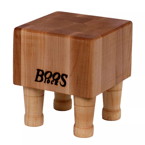 John Boos Maple End-Grain Square Chopping Block w/ Feet, 6" x 6" x 4"