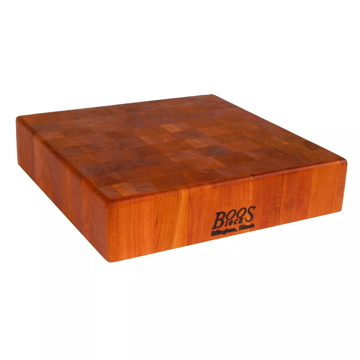 John Boos Cherry End-Grain Chopping Block, 14" x 14" x 3"