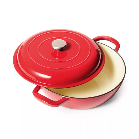 Sur La Table Enameled Cast Iron Deep Braiser, 5 qt.