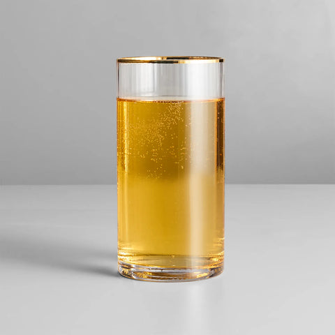 Sur La Table Optic Gold Rim Highball Glass