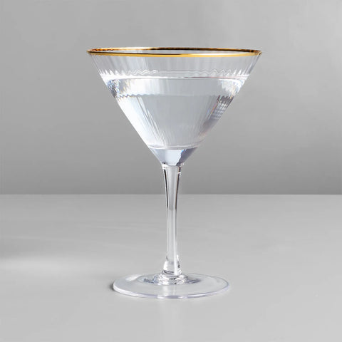 Sur La Table Gold Rim Martini Glass
