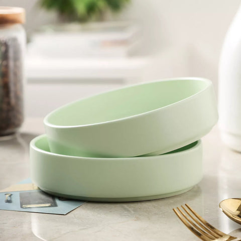 Stone Lain Stella Porcelain Round Pasta Bowls, Set of 6