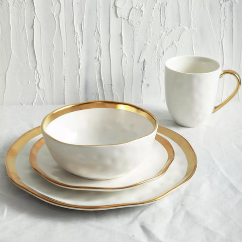 Stone Lain Florian Porcelain 16-Piece Round Dinnerware Set