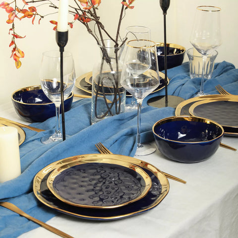 Stone Lain Florian Porcelain 16-Piece Round Dinnerware Set