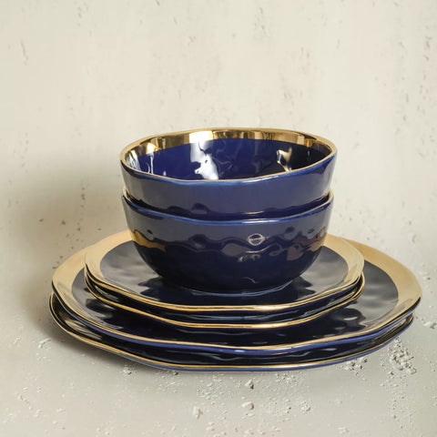 Stone Lain Florian Porcelain 16-Piece Round Dinnerware Set