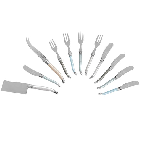 French Home Ultimate 11-Piece Laguiole Charcuterie Set with Mother of Pearl Handles