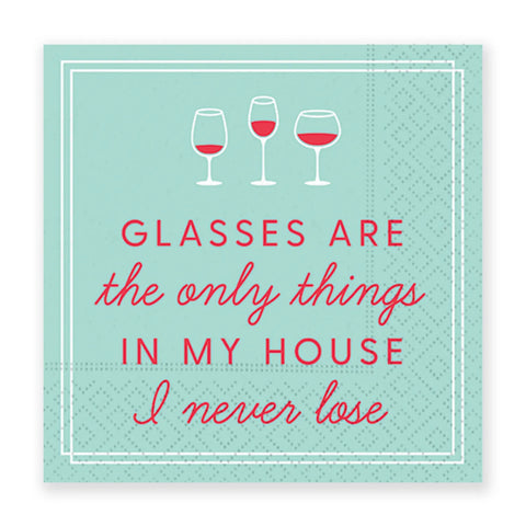 Design Design Never Lose Glasses Cocktail Napkins, Set of 20
