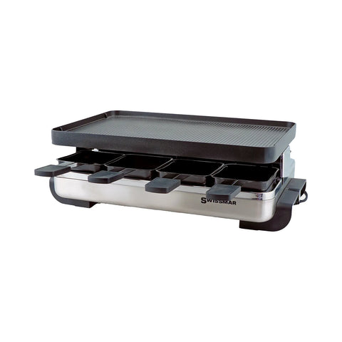 Swissmar Stelvio Raclette Party Grill with Reversible Cast Aluminum Grill Plate